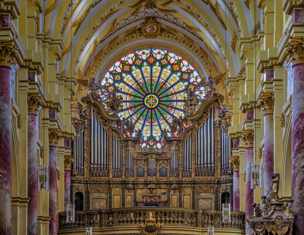 2019 #37 Orgel und Rosette in der ehmemaligen Abteikirche von Kloster Ebrach